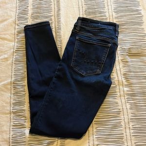 AE dark wash skinny jeans
